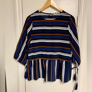 SUGARLIPS Striped 3/4 Sleeve Blouse